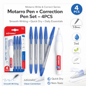 Motarro Pen + Correction Pen Set – 4PCS – Motarro Supplies